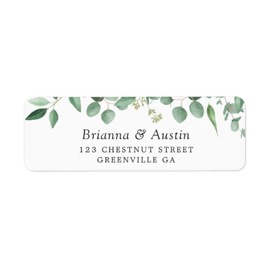 Étiquette de adresse botanique Eucalyptus (Devant)