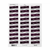 Étiquette de adresse branché zèbre rose chaud (Feuille entière)