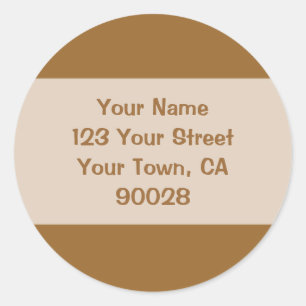étiquette de adresse brun clair