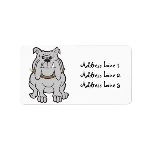 Étiquette de adresse Bulldog (Devant)
