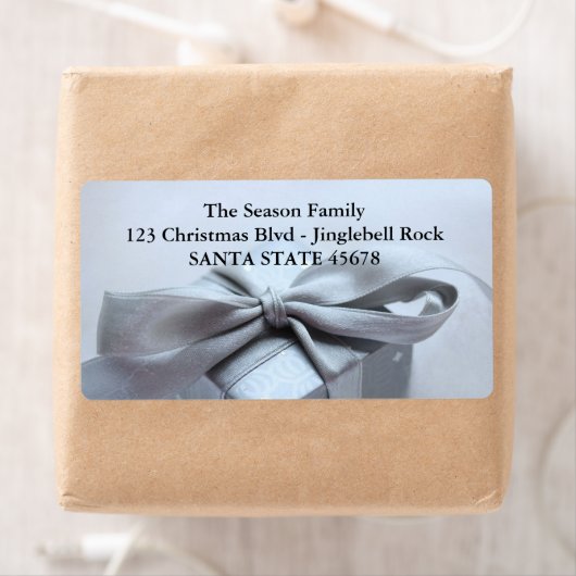 Étiquette de adresse cadeau de Noël (En situation)