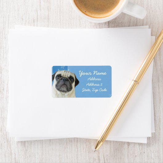 Étiquette de adresse carlin (En situation)