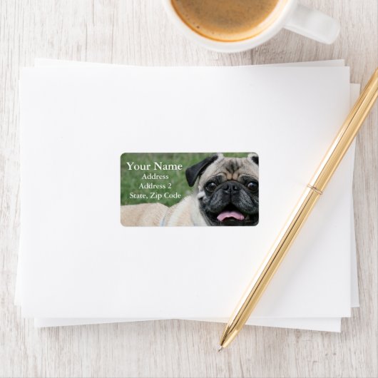 Étiquette de adresse carlin (En situation)