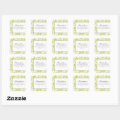 Étiquette de adresse Carré baroque (Feuille)