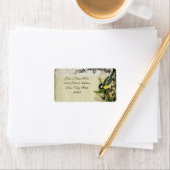 Étiquette de adresse Chanson jaune Cage d'oiseaux (En situation)