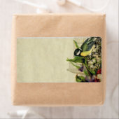 Étiquette de adresse Chanson jaune Cage d'oiseaux  (En situation)