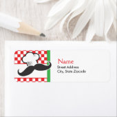 Étiquette de adresse chef Mustache (En situation)