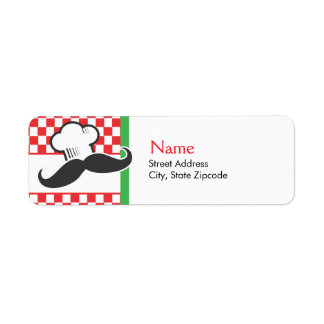 Étiquette de adresse chef Mustache