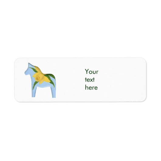 Étiquette de adresse Cheval Daffodil (Devant)