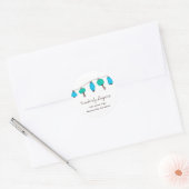 Étiquette de adresse chinois vert bleu (Enveloppe)