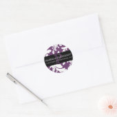 Étiquette de adresse circulaire de monogramme de f (Enveloppe)