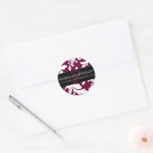 Étiquette de adresse circulaire de monogramme de f (Enveloppe)