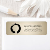 Étiquette de adresse circulaire zen (En situation)