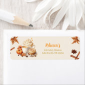 Étiquette de adresse Citrouille Baby shower (En situation)