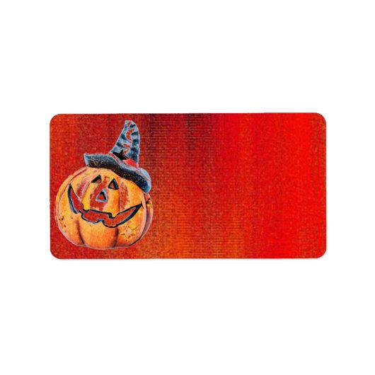 Étiquette de adresse Citrouille Halloween (Devant)