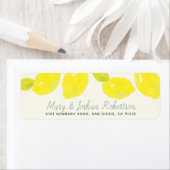 Étiquette de adresse Citrus Citron Peint À La Main (En situation)