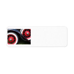 Étiquette de adresse classique de voiture