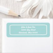 Étiquette de adresse classique (Tiffany) (En situation)