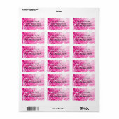 Étiquette de adresse/Coeurs (Feuille entière)