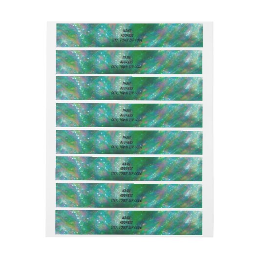 Étiquette de adresse coloré (Feuille)