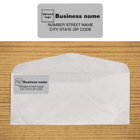Étiquette de adresse commercial gris