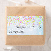 Étiquette de adresse Confetti (En situation)