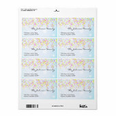 Étiquette de adresse Confetti (Feuille entière)