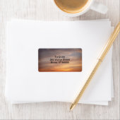 Étiquette de adresse Couleurs du coucher de soleil (En situation)