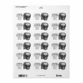 Étiquette de adresse crâne (Feuille entière)