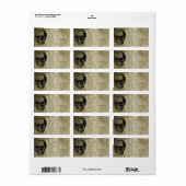 Étiquette de adresse crâne (Feuille entière)