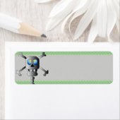 Étiquette de adresse crâne et os croisés (En situation)