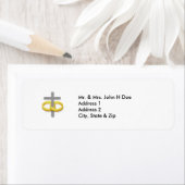 Étiquette de adresse croisé du mariage (En situation)