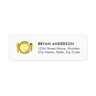 Étiquette de adresse cuisine et restauration