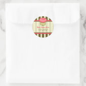 Étiquette de adresse Cupcake rose - Grandes Brown (Sac)