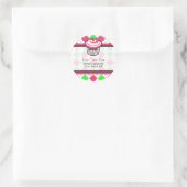 Étiquette de adresse Cupcake rose - Jacquard rose  (Sac)