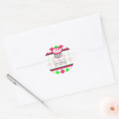 Étiquette de adresse Cupcake rose - Jacquard rose  (Enveloppe)