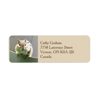 Étiquette de adresse Cute Chipmunk