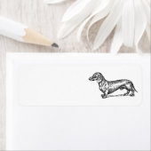 Étiquette de adresse Dachshund (En situation)