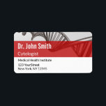 Étiquette de adresse d'ADN de la science Médicale<br><div class="desc">Conception professionnelle à des fins médicales avec un brin argenté chromé d'ADN 3D sur un arrière - plan propre. Parfait pour toute entreprise liée aux soins de santé comme un bureau médical, un cabinet médical, une clinique ou un hôpital; particulièrement associé à la science de l'ADN, les tests génétiques, la...</div>