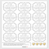 Étiquette de adresse d'adresse d'invité de mariage (Feuille)