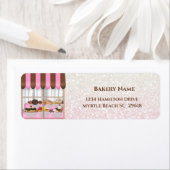 Étiquette de adresse d'affaires de la vitrine de b (En situation)