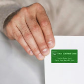 Étiquette de adresse d'affaires vert monochrome