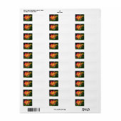 Étiquette de adresse Dahlia (Feuille entière)