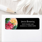 Étiquette de adresse Dahlias (En situation)