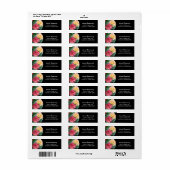 Étiquette de adresse Dahlias (Feuille entière)