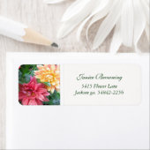 Étiquette de adresse Dahlias (En situation)