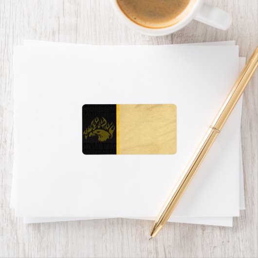 Étiquette de adresse d'aigle (En situation)