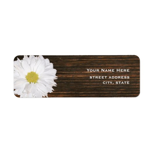 Étiquette de adresse Daisy & Barnwood (Devant)