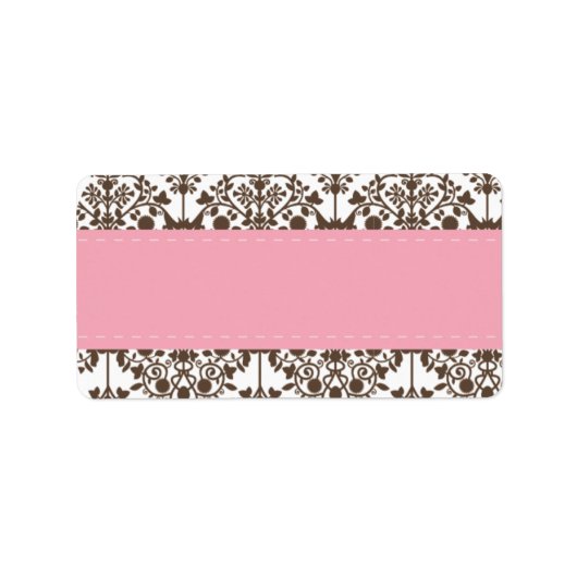 Étiquette de adresse Damask (Devant)