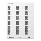 Étiquette de adresse Damask (Feuille entière)